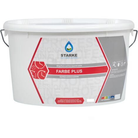 Farbe plus pittura murale acrilica superlavabile eccellente copertura opacità formato 5 lt - confezione 1