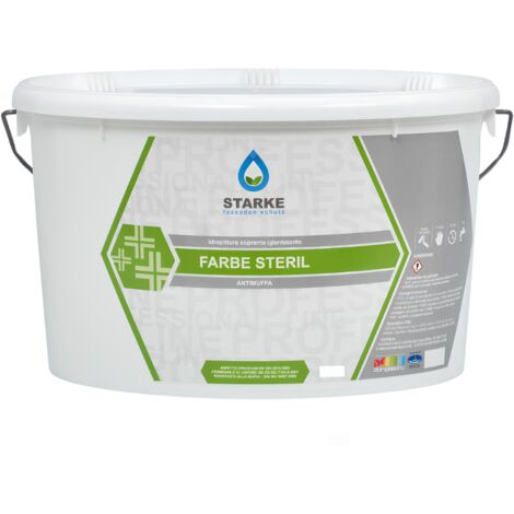 Farbe steril pittura coprente igienizzante antimuffa opaca permeabile vapore formato 5 lt - confezione 1