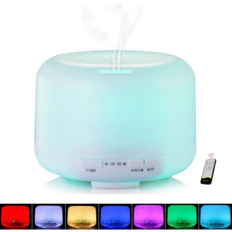 Farben LED-Licht Aromatherapie Luftbefeuchter, Ultraschall Luftbefeuchter, ätherisches Öl Diffusor mit Fernbedienung  FLITI