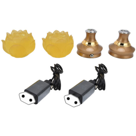 farbenfrohe LED-Lotus-Buddha-Lampen mit Sockel aus Metalllegierung, Meditationsleuchten für die Heimdekoration, 100–240 V Netzteil, EU-Stecker