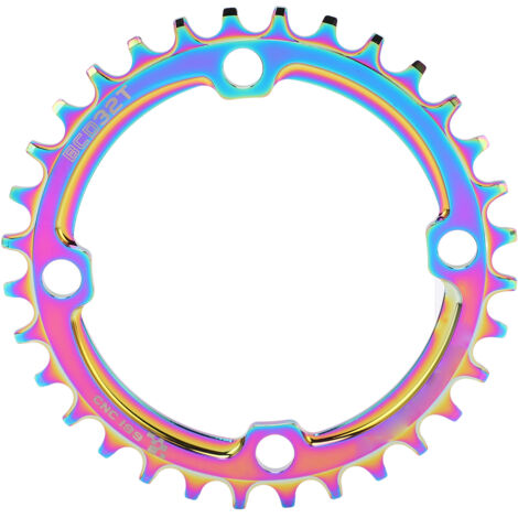 Farbenfrohes 32T-Einzelkettenblatt für Mountainbikes, 104 mm Lochkreis, kompatibel mit Mountainbikes und Reparaturrädern, schmal-verlängerte Breite
