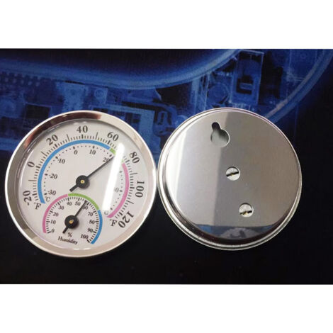 Farbiges analoges Innenthermometer mit Hygrometer für Luftfeuchtigkeit und Temperatur (D)