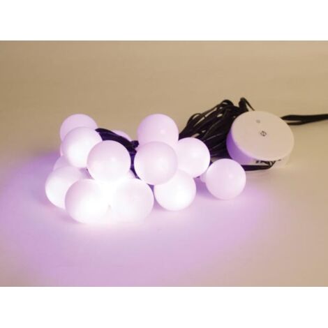 Farblicht - 8 m - 16 rgb Lampen - - cable black - 12 v