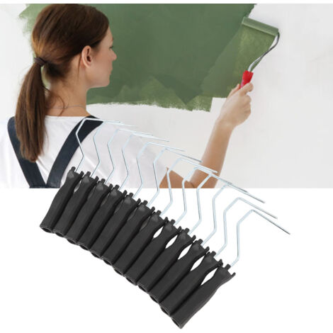 Farbrollergriffe [12 Stück, 10 cm, Stahl/Kunststoff] Heimwerker-Set