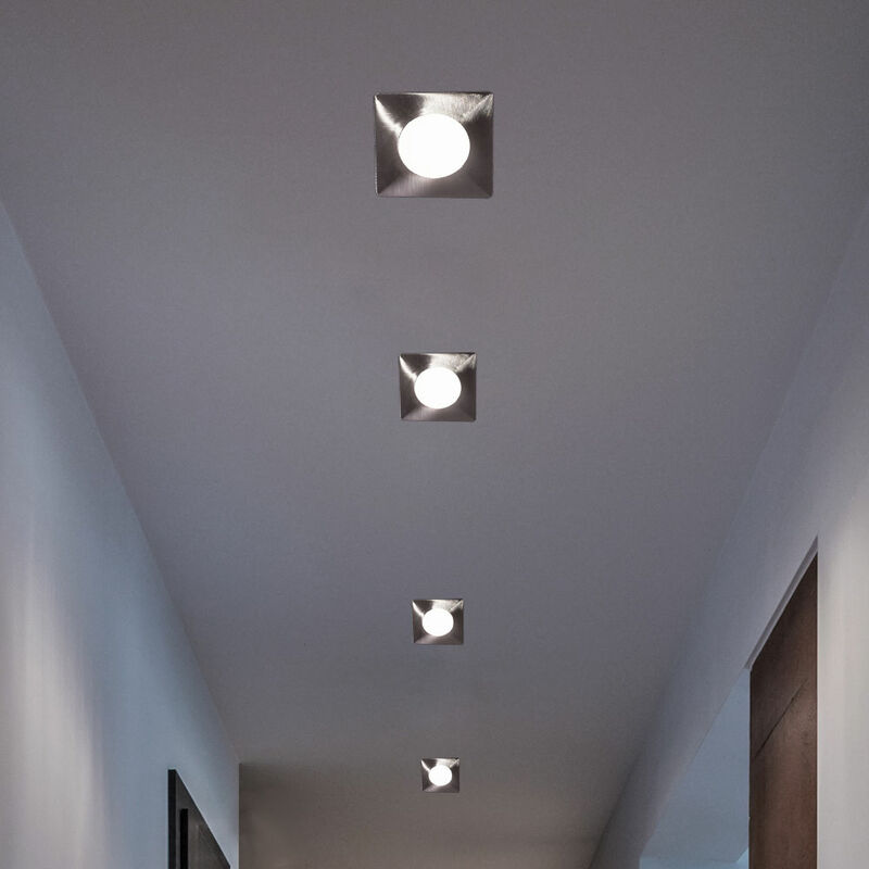 Image of Set di 4 plafoniere led faretti da incasso argento soggiorno camera da letto illuminazione corridoio faretti luci cartone danneggiato