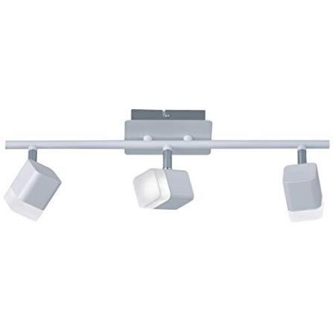 Faretti a Soffitto 3 Spots Led Quadrati Bianco Opaco Roubaiper GD Trio