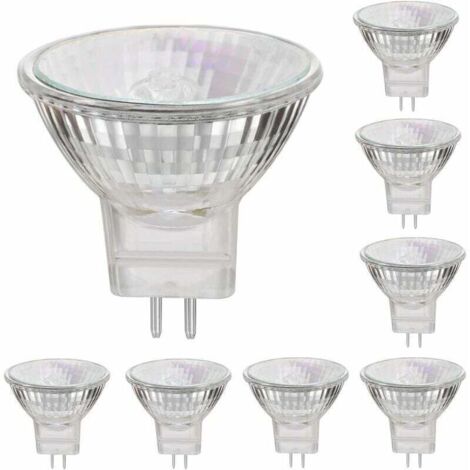 Faretti alogeni MR11 12V 35W GU4, luce bianca calda 2800K, dimmerabili, confezione da 8