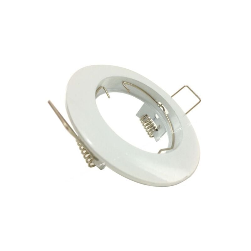 Supporto fisso per faretti a led GU10 ad incasso tondo bianco per cartongesso