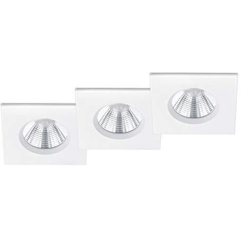 Faretti da Incasso Led Interno Soffitto Quadrato Cromo 8,5 3 Pz Zagros GD Trio