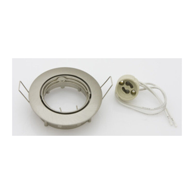 Ferramenta1.com - faretti da incasso orien.x led GU10 nikel sat. Prezzo per 1 pezzo.
