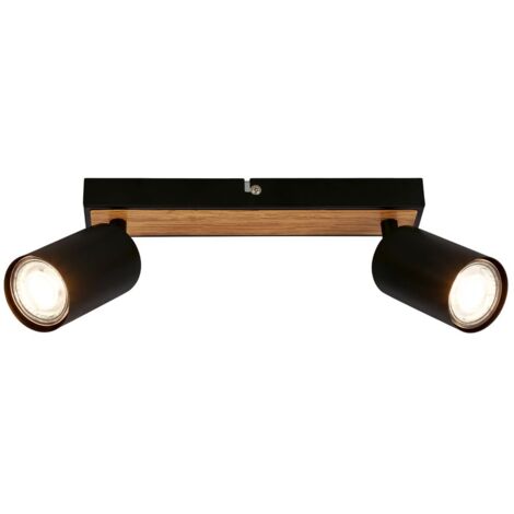 Faretti da soffitto Lampada da soffitto Lampada da soffitto per camera da letto orientabile a 2 luci in legno