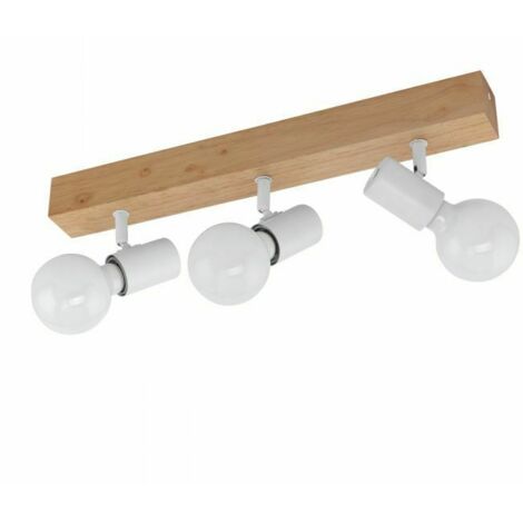 Faretti da Soffitto Legno Plafoniera Lampadario 3 Luci Lampadine Townshend EGLO