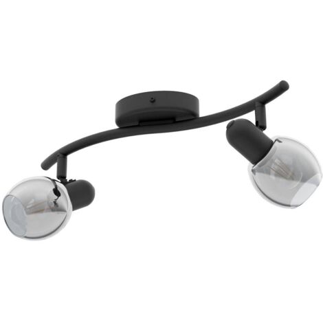 Faretti da Soffitto su Barra Binario Nero Lampada E14 Lampadario Pollica EGLO