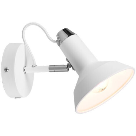 Faretti e portafaretti ROXIE singolo orientabile H.23cm bianco e cromato 811900131