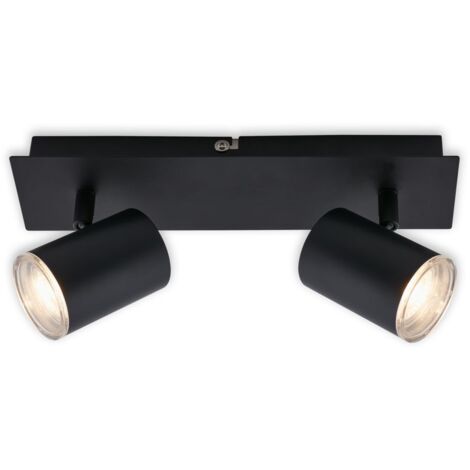 Faretti E Spot Moderno Banyo Splash Metallo Nero 2 Luci Gu10