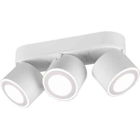 Faretti Led Barra 3 spots Orientabili Bi Emissione Luce Bianco Taurus GD Trio