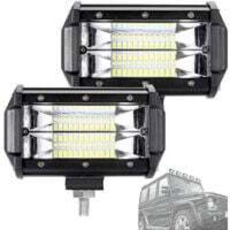 Faretti LED da 72 W, illuminazione ausiliaria fuoristrada 12 V 24 V, luce da lavoro per auto, IP67 impermeabile (2 x 72 W)