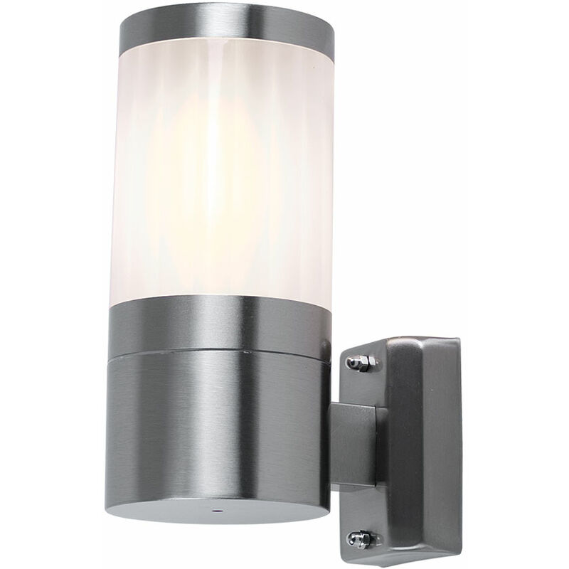 Image of Etc-shop - Lampada da esterno in acciaio inossidabile che illumina la lampada da parete della casa con faretti ondulati in un set che include