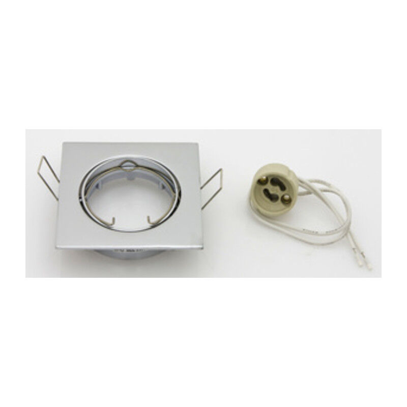 Faretti quadr. inc.orien.x led GU10 cromo. Prezzo per 1 pezzo.