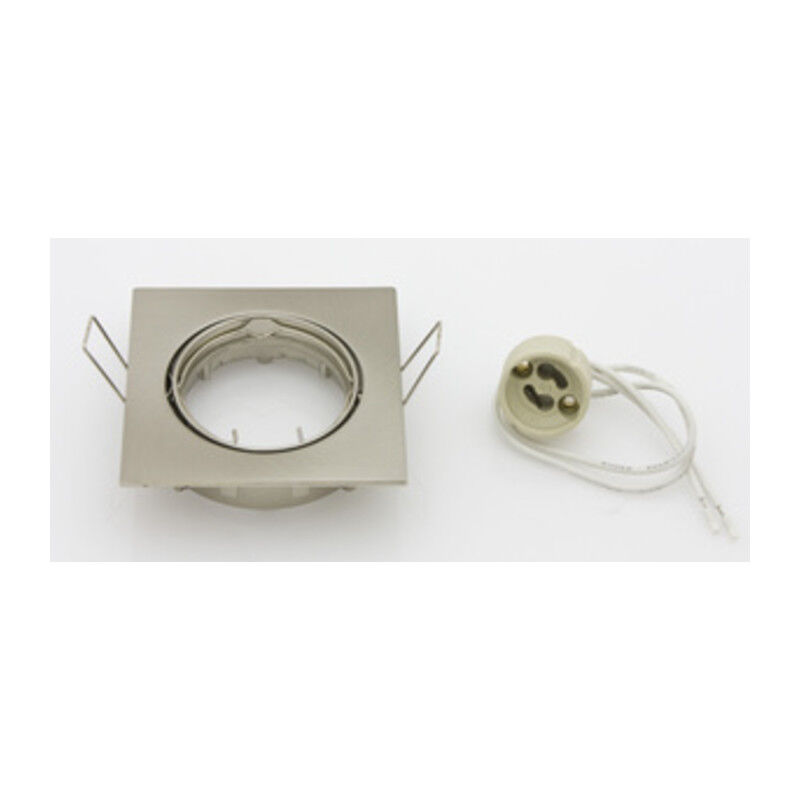 FARETTI QUADR. INC.ORIEN.X LED GU10 NIKEL SAT. Prezzo per 1 pezzo.