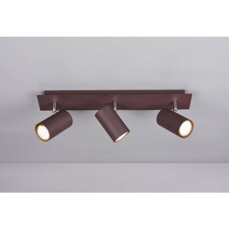 Marley barra 3 spots cilindri metallo ruggine l. 48cm 802400324