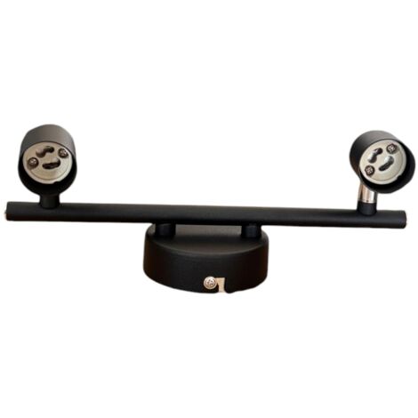 FARETTI SOFFITTO TRIO PARIS 2 LUCI NERI