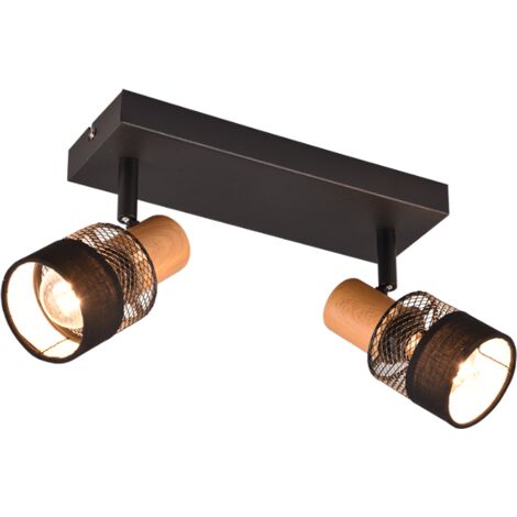 Faretti trio lighting nandini 2xe14 max 10w nero - 811700232