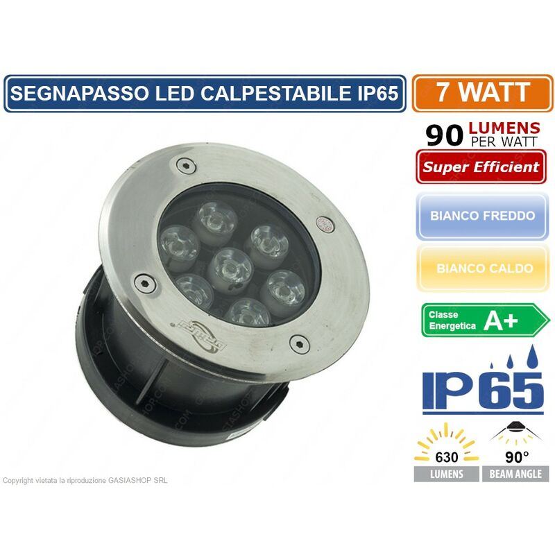 Faretto segnapasso calpestabile led da