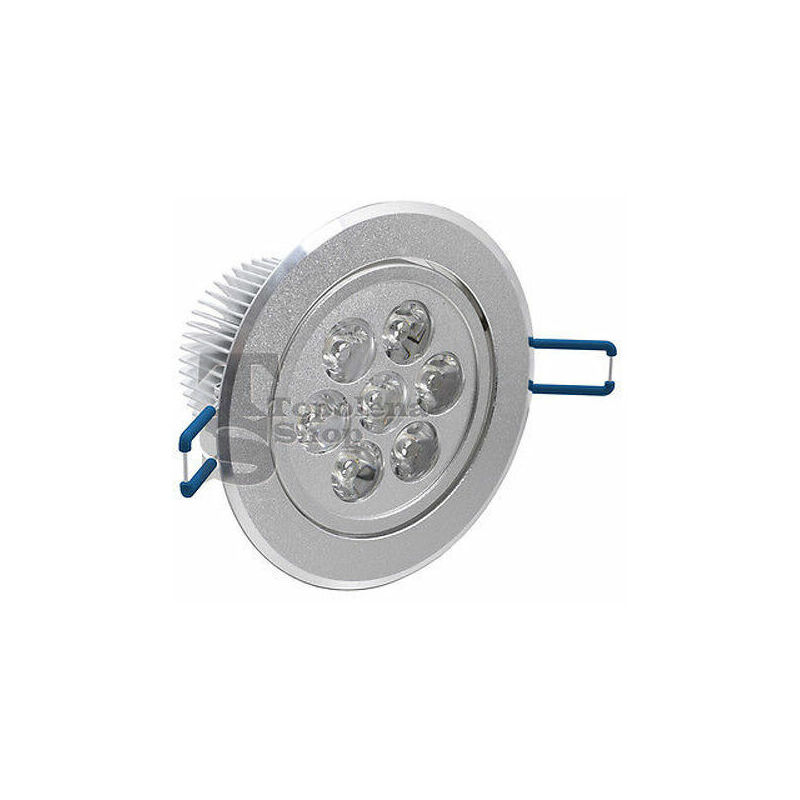 Faretto 7 led 7W ad incasso orientabile spot luce con luce fredda led driver