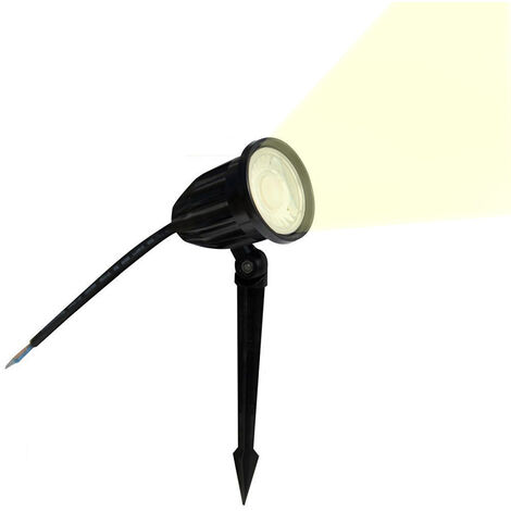 Faretto a led cob da esterno per giardino con picchetto da 8W luce orientabile 650 lm bianco naturale 4000K