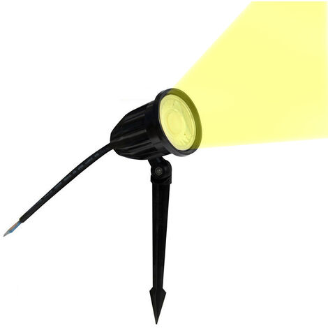 Faretto a led cob da esterno per giardino con picchetto da 8W luce orientabile 650 lm calda 3000K
