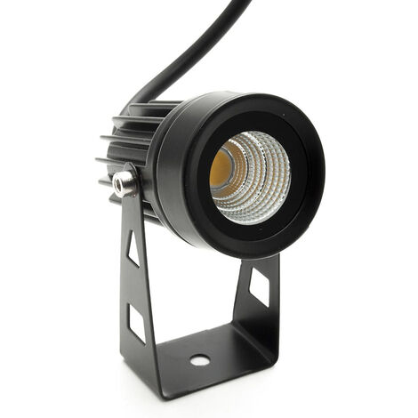 Faretto a led cob nero per esterno 3,5 watt con staffa orientabile da soffitto o parete a luce naturale 4000k 360 lumen IP65