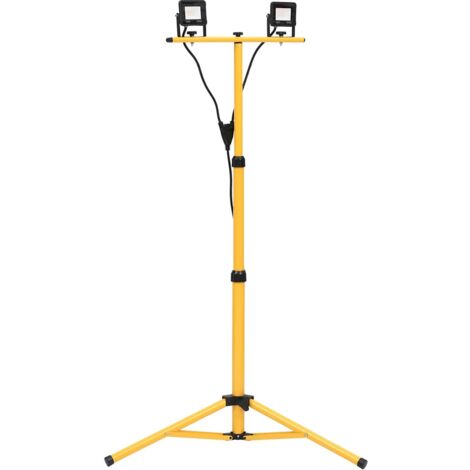 Faretto a LED con Treppiede 2x10 W Bianco Caldo vidaXL 394180