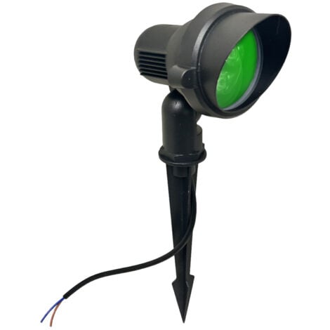 Faretto a led da esterno per giardino orientabile 5w luce Verde con picchetto lampada proiettore spot Impermeabile