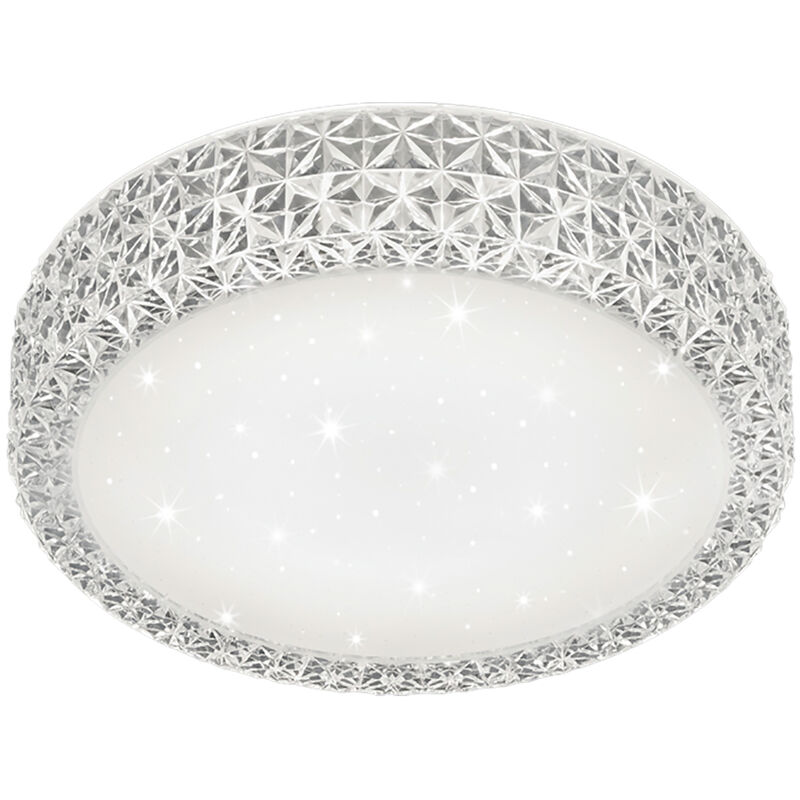 Image of Etc-shop - Faretto da soffitto a led design luce di cristallo soggiorno effetto stella lampada da cucina rotonda trasparente