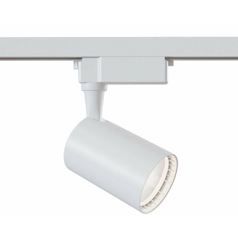 Faretto a LED per Sistema Illuminazione Binario 12W 4000K in Alluminio Vuoro  Bianco
