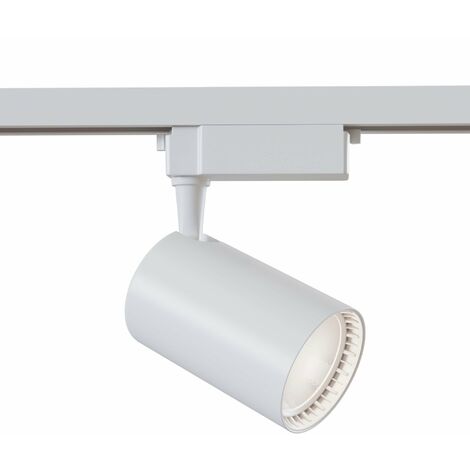 Faretto a LED per Sistema Illuminazione Binario 30W 4000K in Alluminio Vuoro  Bianco