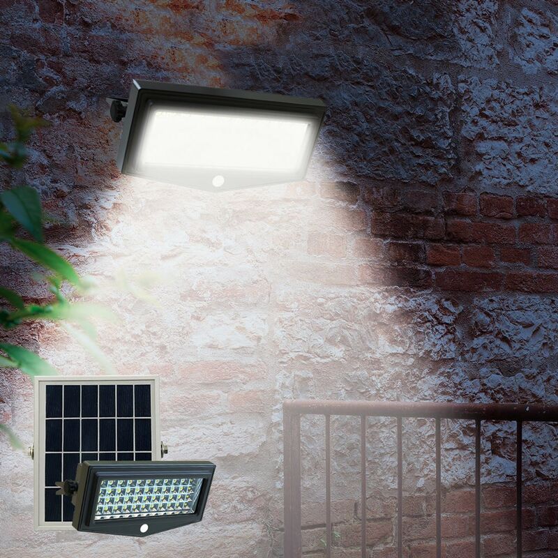 Image of Faretto a muro luce led energia solare giardino sensore movimento Flexible New