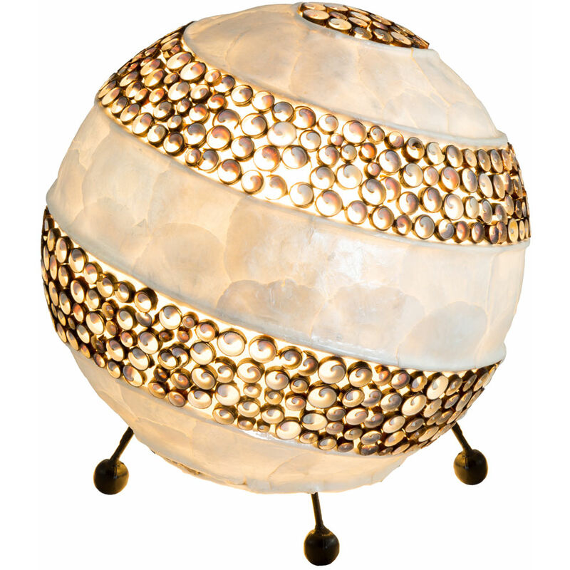 Image of Lampada da tavolo Lampada a conchiglia a sfera Faretto laterale per sala da pranzo in un set che include lampadine a led