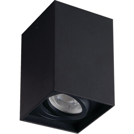 Faretto a soffitto quadrato nero GU10 10W Kanlux 25476