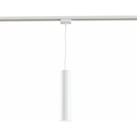 Faretto a Sospensione per Sistema Illuminazione Binario 50W GU10 in Alluminio  Bianco