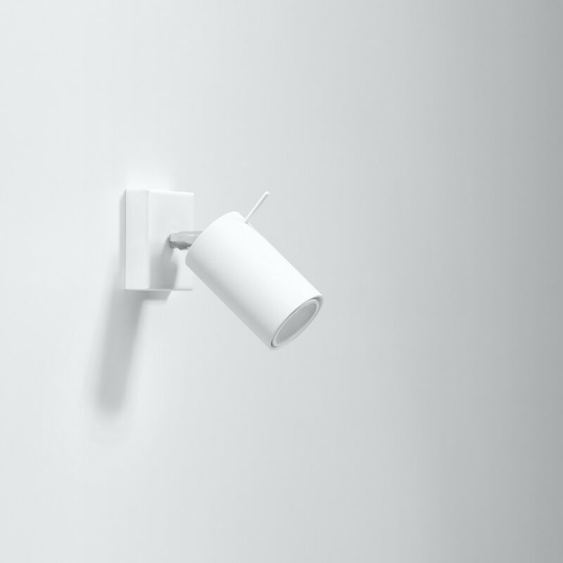 Image of Faretto Spot da parete Lampada da parete regolabile design moderno di color bianco ideale per salotto corridoio etna - Bianco