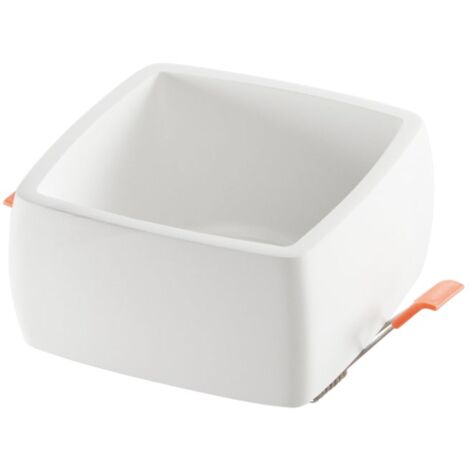 "Faretto ad incasso GOBLET quadrato in gesso bianco verniciabile 9.5x9.5 cm. (1xGU10)"
