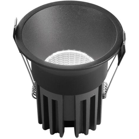 "Faretto ad incasso LED COB QUARK in alluminio nero con funzione CCT 18W"