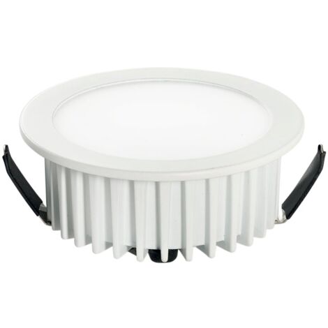 "Faretto ad incasso LED FUSION in alluminio bianco satinato con driver integrato 5W 4000K (luce naturale) 7x3.2 cm."