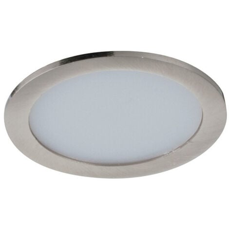 FAN EUROPE "Faretto ad incasso LED FUSION in alluminio nichel con driver integrato 5W 4000K (luce naturale) 7x3.2 cm."