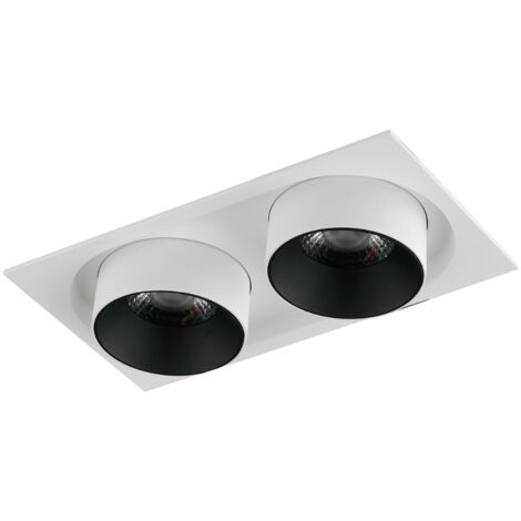 "Faretto ad incasso LED OUTSIDER bianco opaco con luce spot e testa estraibile ed orientabile 2x15W 4000K (luce naturale)"