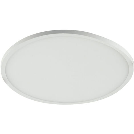 "Faretto ad incasso LED PLUS in alluminio bianco opaco e bordo effetto plafoniera 30W 4000K (luce naturale) 22x2.5 cm.. IP40"