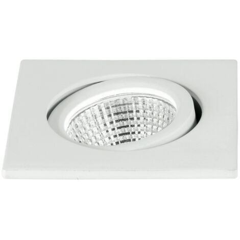 "Faretto ad incasso LED POLARIS quadrato orientabile in alluminio bianco 3W 4000K (luce naturale)"