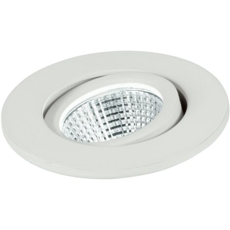 "Faretto ad incasso LED POLARIS rotondo orientabile in alluminio bianco 3W 4000K (luce naturale)"